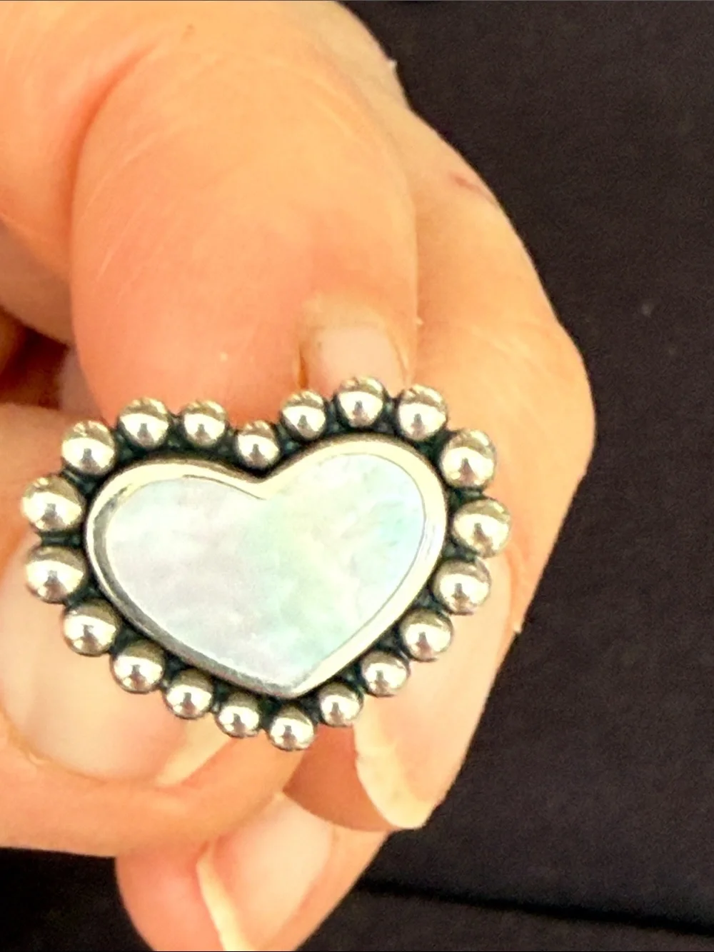 LAGOS Mother-of-Pearl Heart Stud Earrings in Sterling Silver - Picture 4 of 7